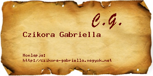 Czikora Gabriella névjegykártya